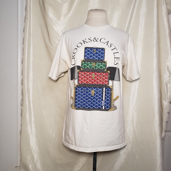 Crooks & Castles Mens White T Shirt Ak-47 - Picture 1 of 6